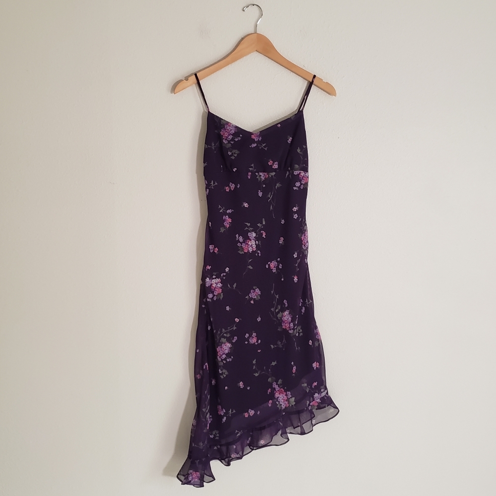 90s Studio Y Asymmetrical Midi Dress in Purple